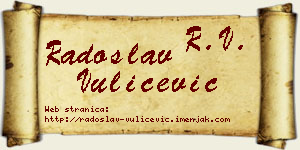 Radoslav Vulićević vizit kartica